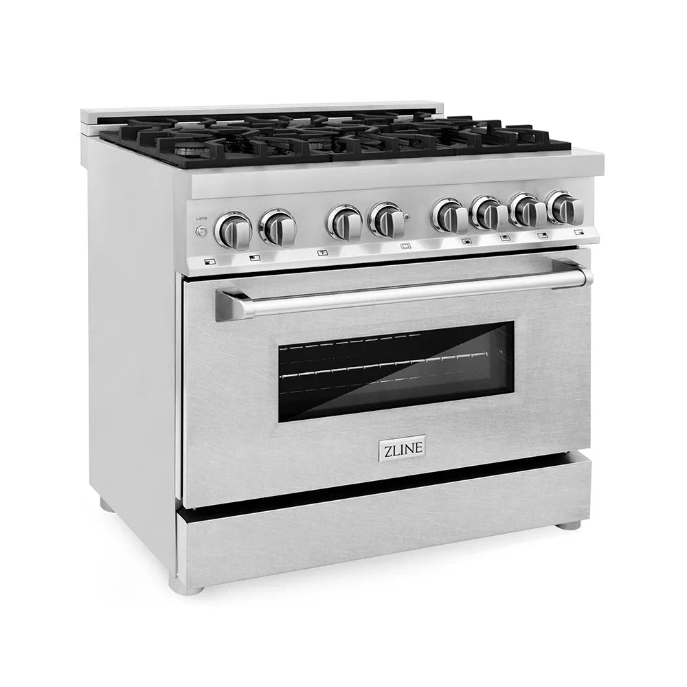 ZLINE Legacy 36-inch range in stainless steel with satin stainless steel door RA-SN-36