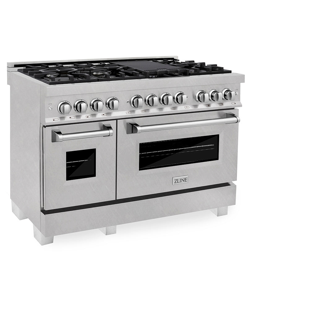 ZLINE Legacy 48-inch range in satin stainless steel RAS-SN-48, view 6