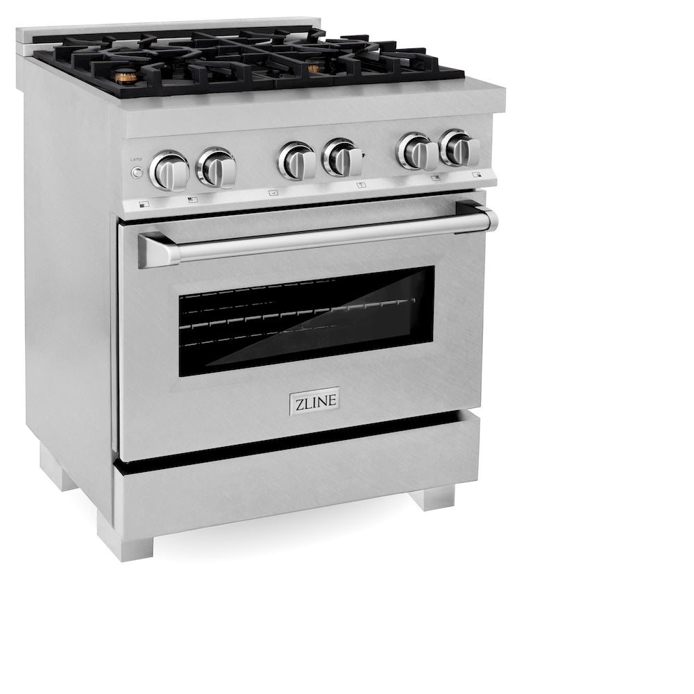 ZLINE Legacy 30-inch range in satin stainless steel RAS-SN-BR-30, view 6