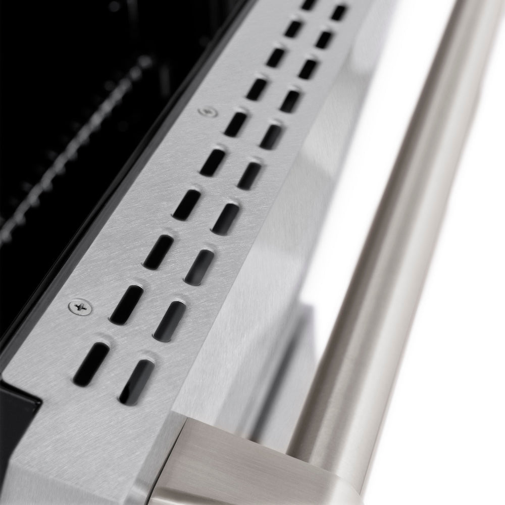 ZLINE Paramount 48-inch range in satin stainless steel SDRS-BR-48, detail