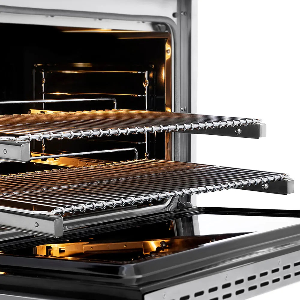 ZLINE Paramount 36-inch range in satin stainless steel PSDRS-36, from above