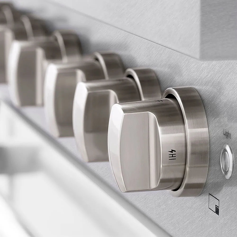 ZLINE Paramount 36-inch range in satin stainless steel with white matte door PSDRS-WM-36, from above