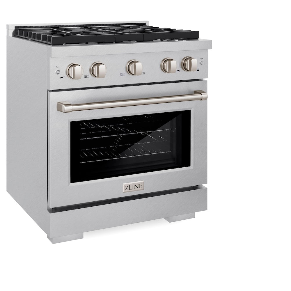ZLINE Paramount 30-inch range in satin stainless steel SGRS-30, view 6