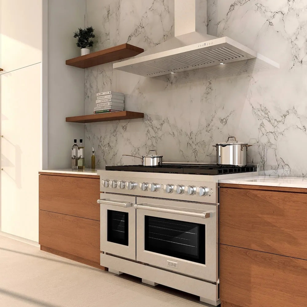 ZLINE Paramount 48-inch range in satin stainless steel SGRS-48, view 2