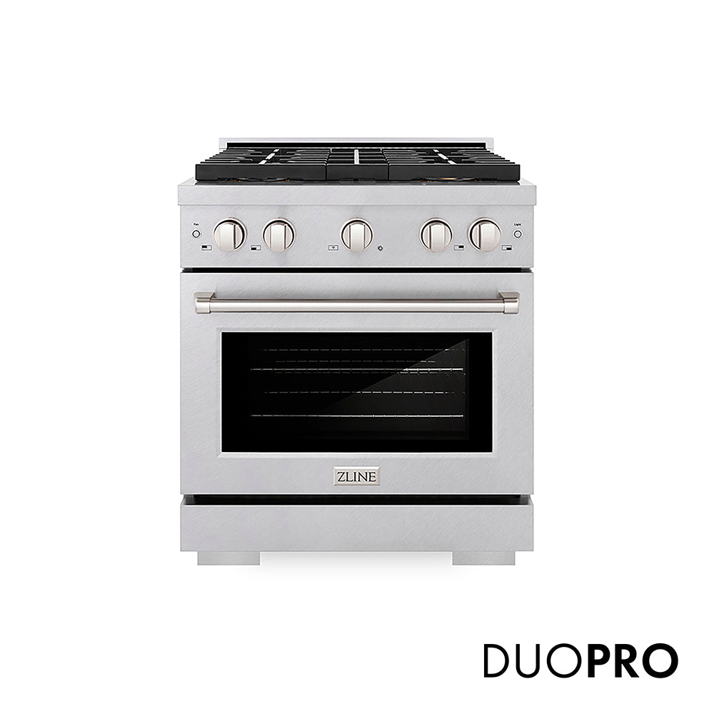 ZLINE Paramount 30-inch range in satin stainless steel PSGRS-30