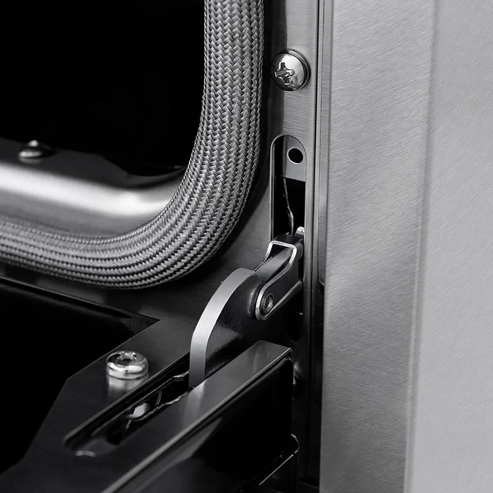 ZLINE Paramount 48-inch range in satin stainless steel with black matte door PSGRS-BLM-48, from above