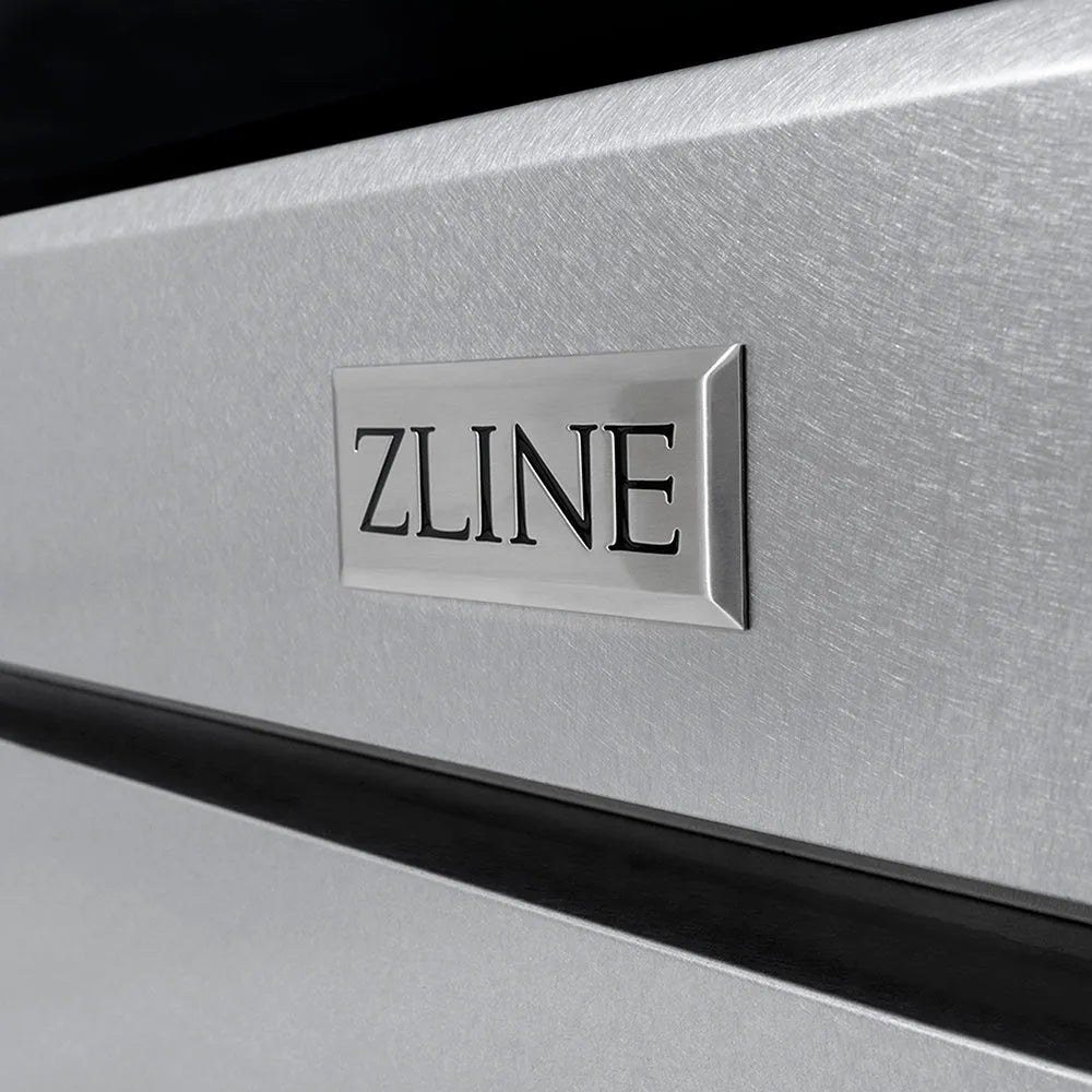 ZLINE Autograph Edition Paramount 30-inch range in satin stainless steel and polished gold accents PSGRSZ-30-G, from above