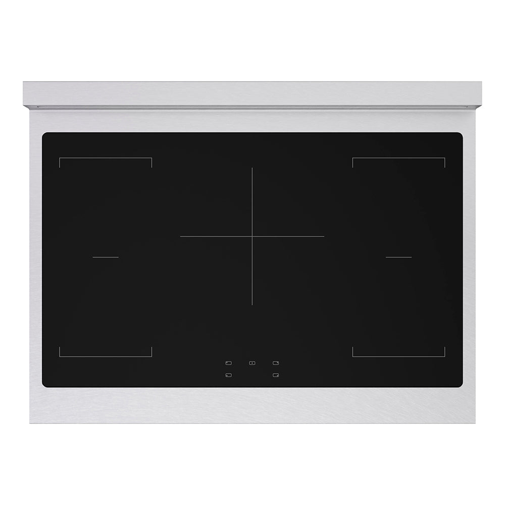 ZLINE Autograph Edition Paramount 36-inch range in satin stainless steel and matte black accents SINRSZ-36-MB, from above