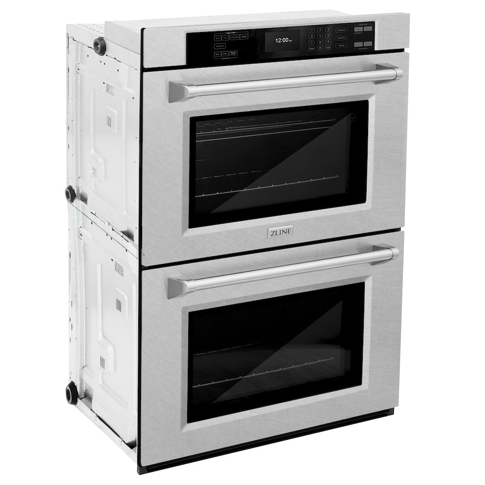 ZLINE Professional 30-inch wall oven in satin stainless steel WADS-30, side view