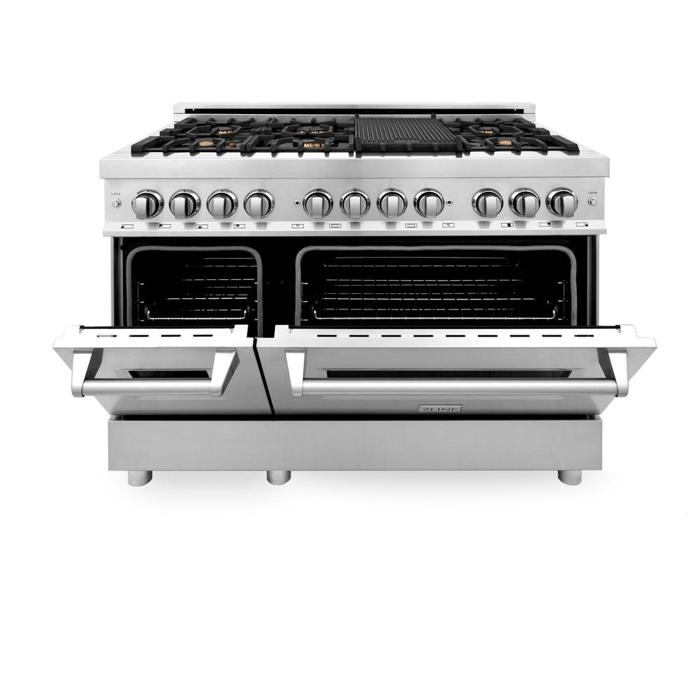 ZLINE Legacy 48-inch range in stainless steel RA-BR-48, front view