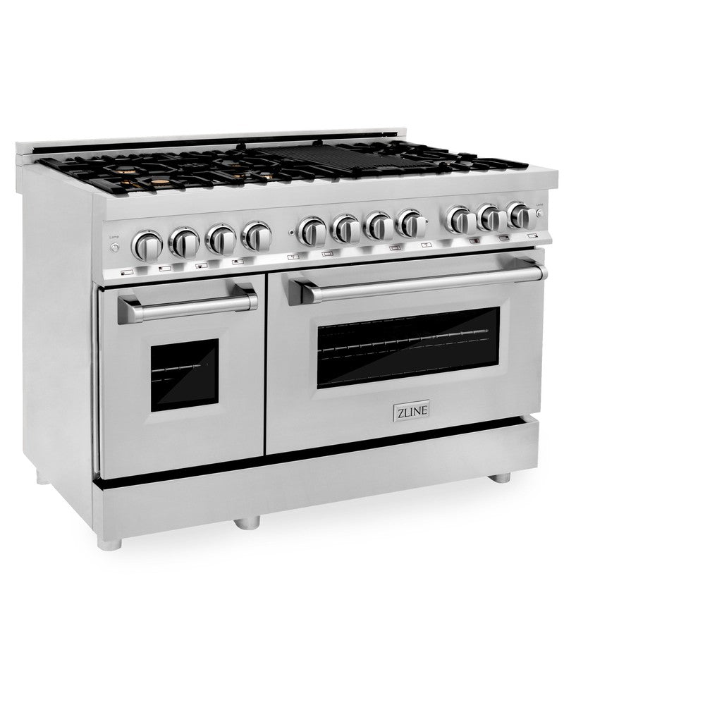ZLINE Legacy 48-inch range in stainless steel RA-BR-48, view 7