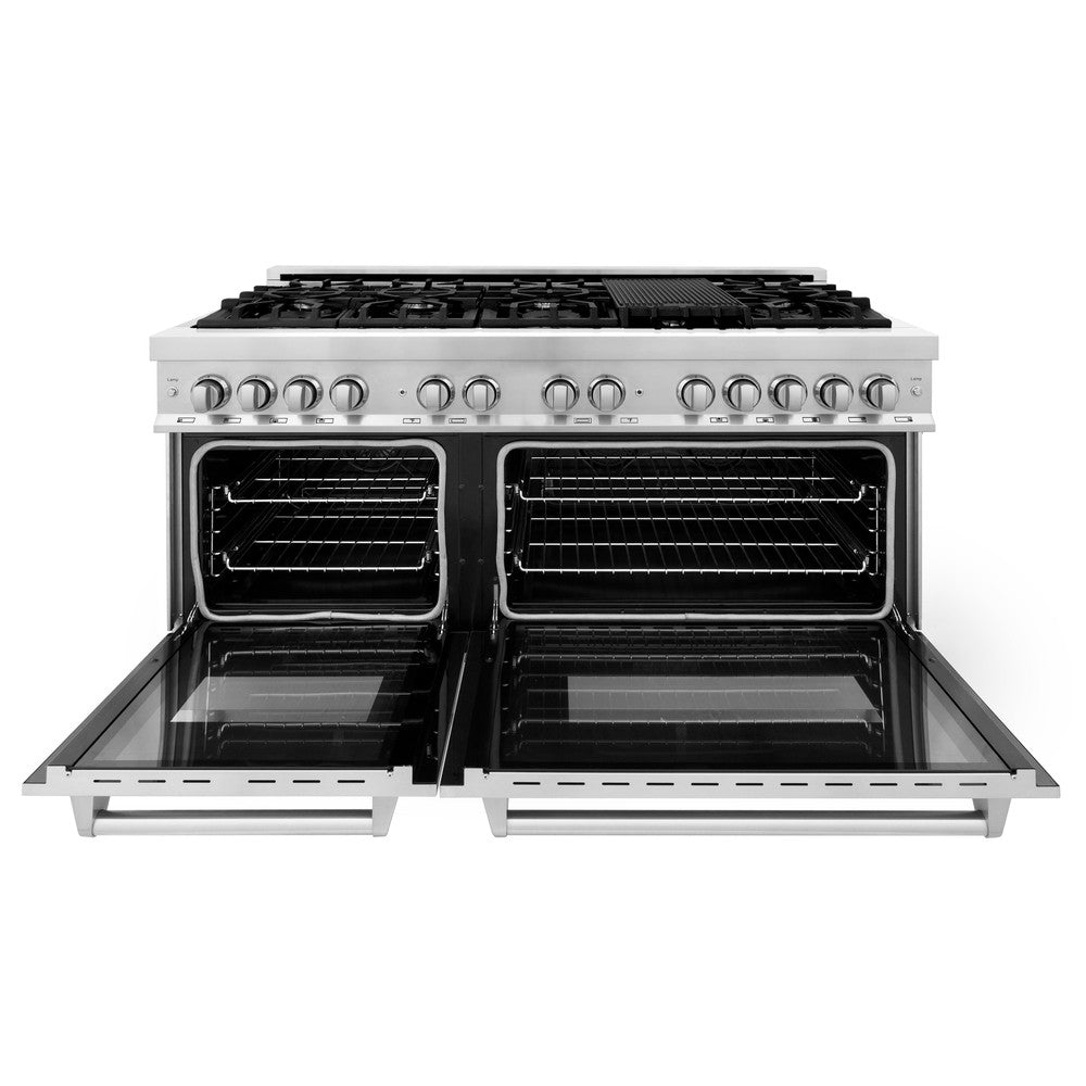 ZLINE Legacy 60-inch range in stainless steel RA60, front view