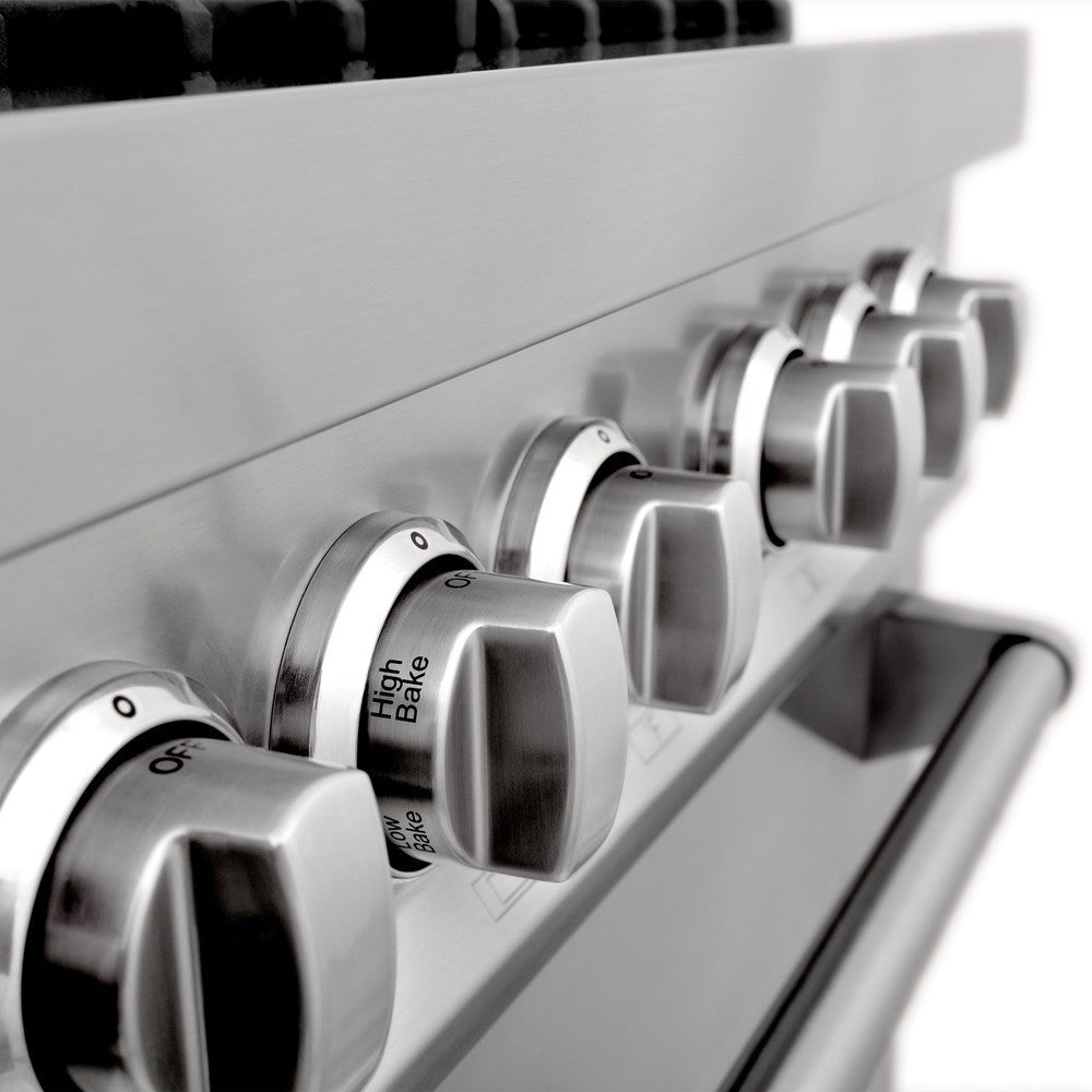 ZLINE Legacy 60-inch range in stainless steel RA60, detail