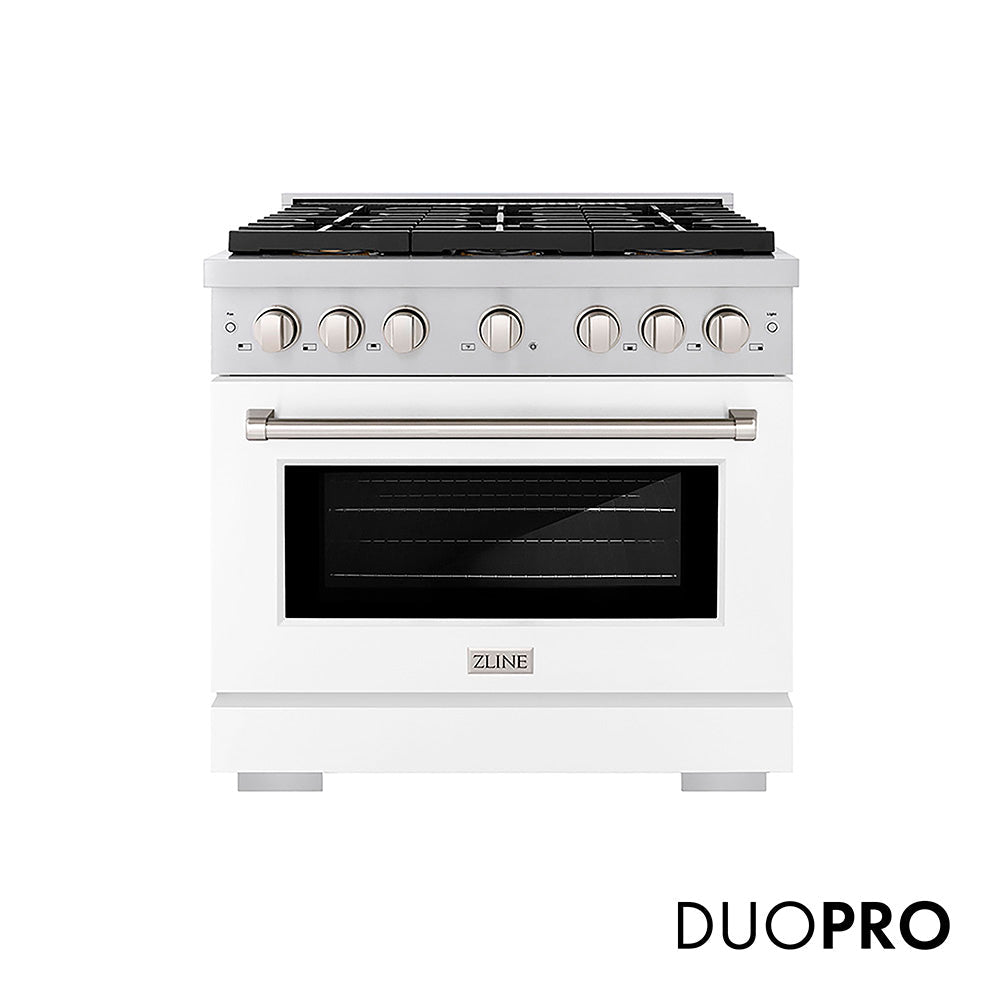 ZLINE Paramount 36-inch range in white matte PSDR-WM-36