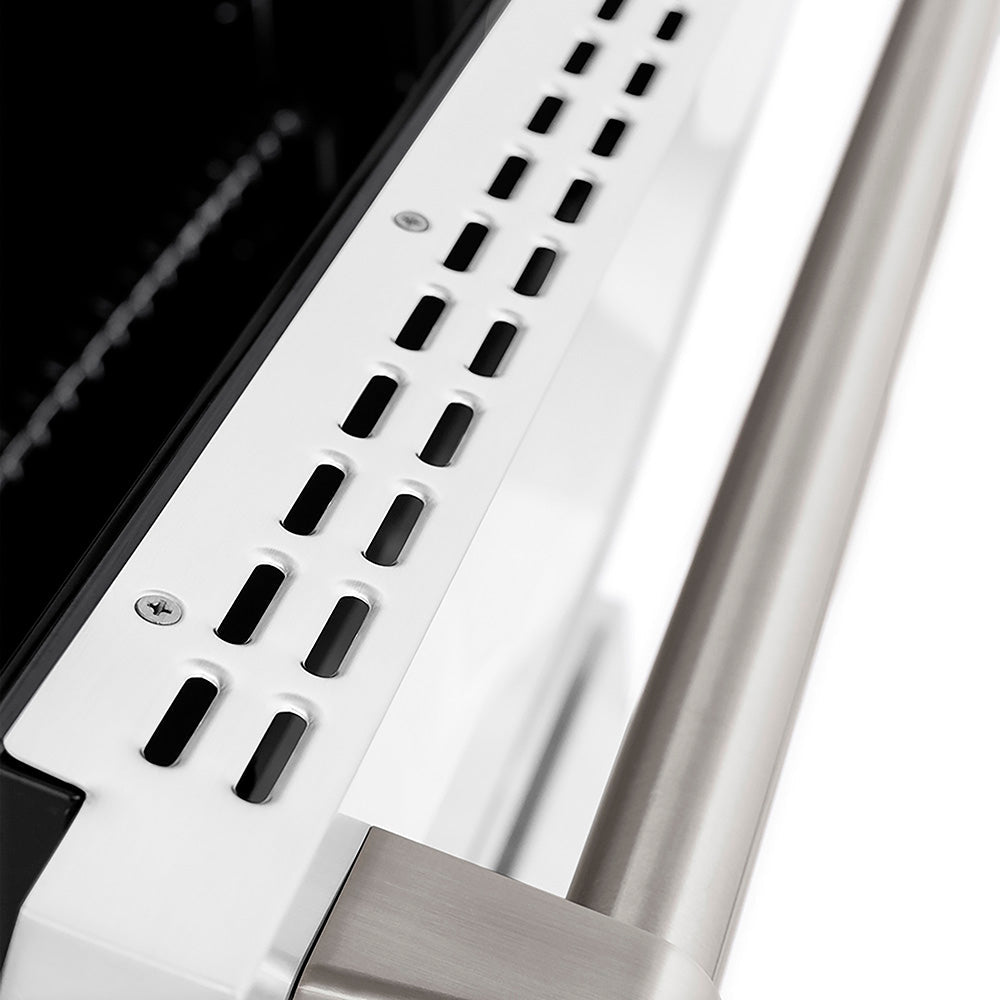 ZLINE Paramount 48-inch range in white matte PSDR-WM-48, from above