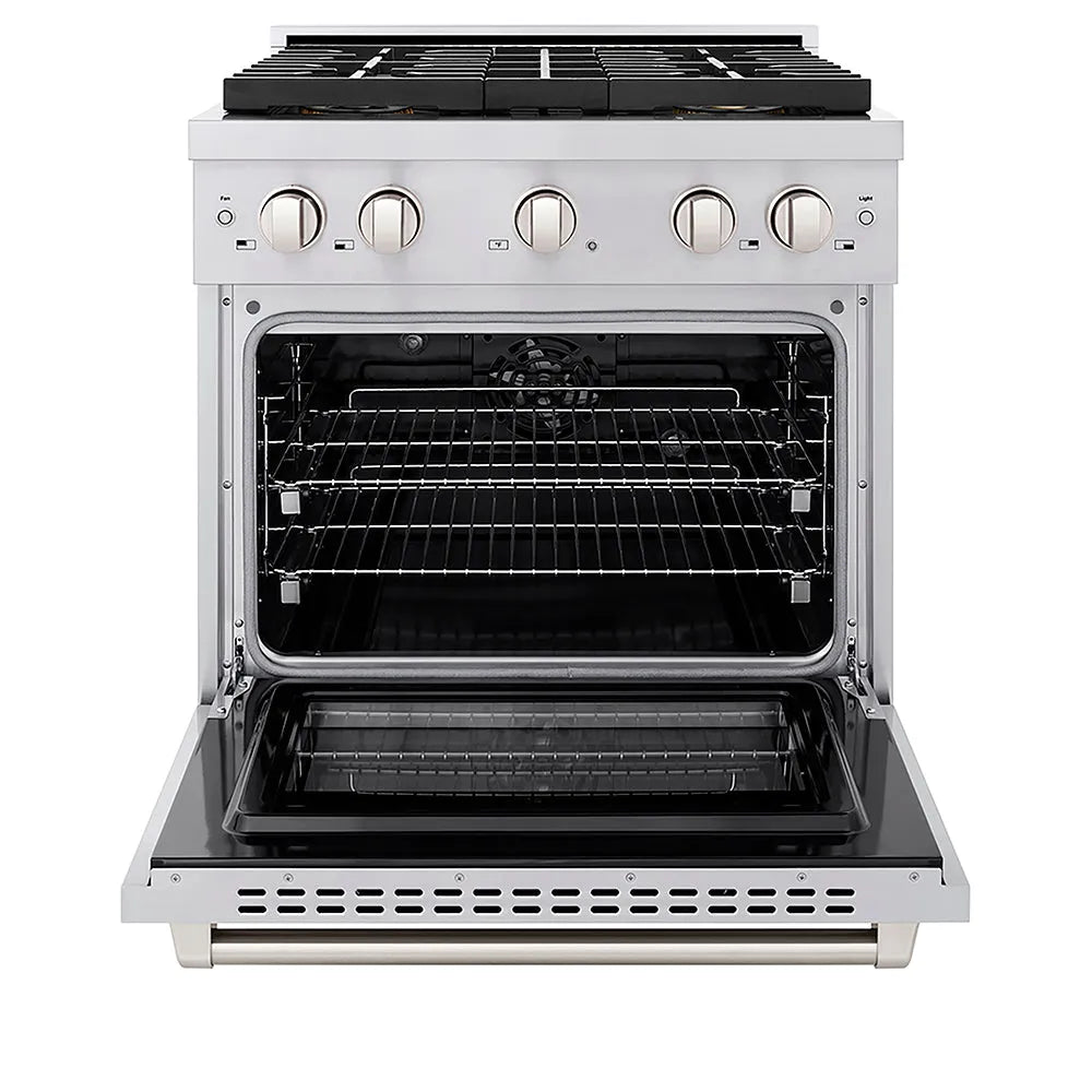 ZLINE Paramount 30-inch range in stainless steel PSDR30, front view