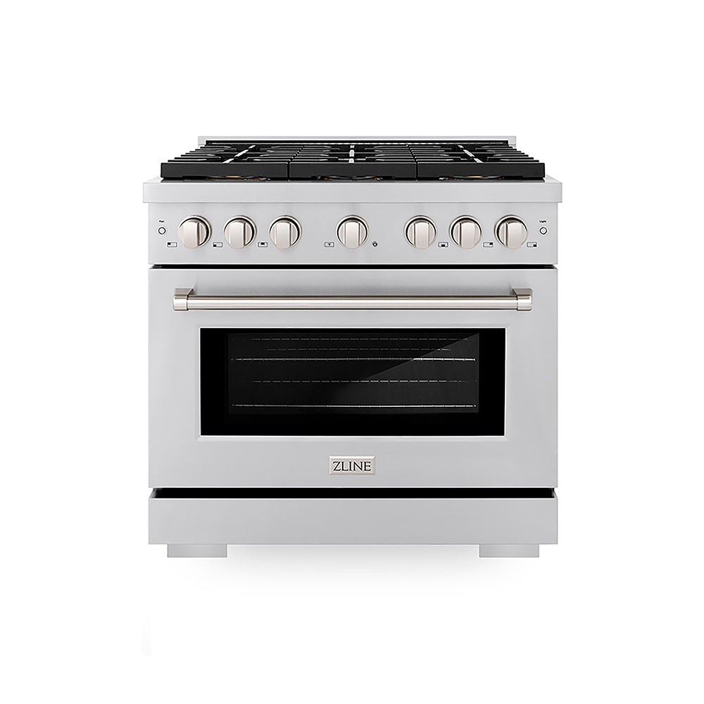 ZLINE Paramount 36-inch range in stainless steel PSDR36, front view
