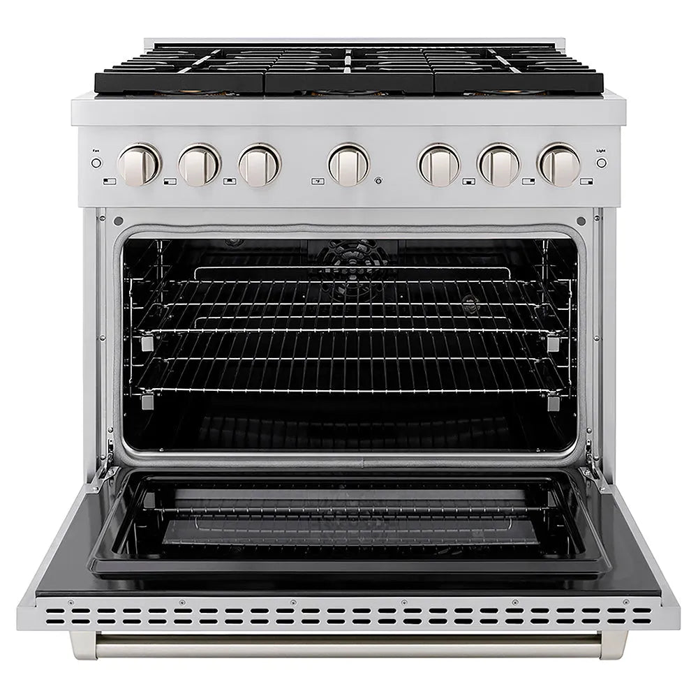 ZLINE Paramount 36-inch range in stainless steel PSDR36, front view