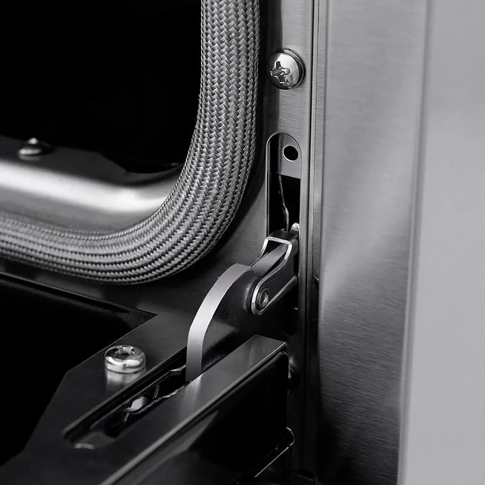 ZLINE Autograph Edition Paramount 36-inch range in white matte and matte black accents PSDRZ-WM-36-MB, from above