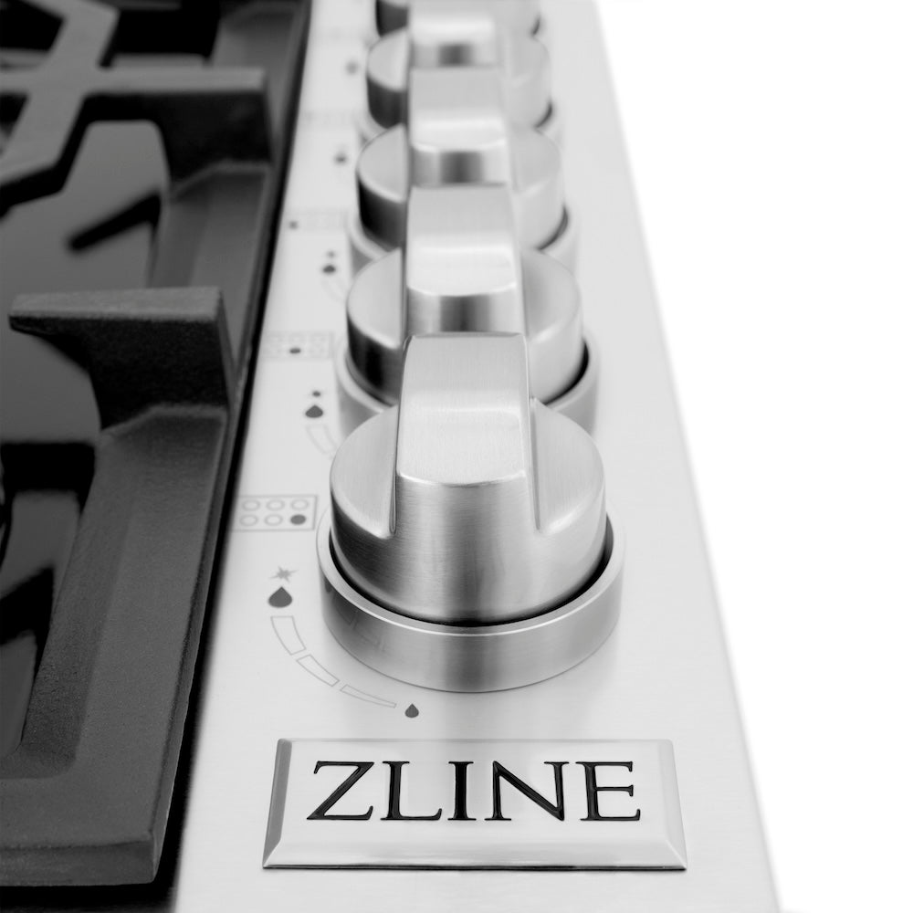 ZLINE 36-inch cooktop in stainless steel RC-BR-36-PBT, from above