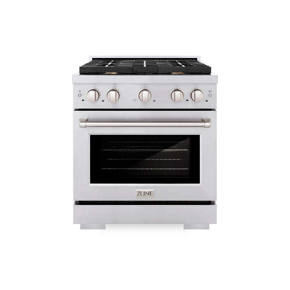 ZLINE Paramount 30-inch range in stainless steel SDR-BR-30, front view