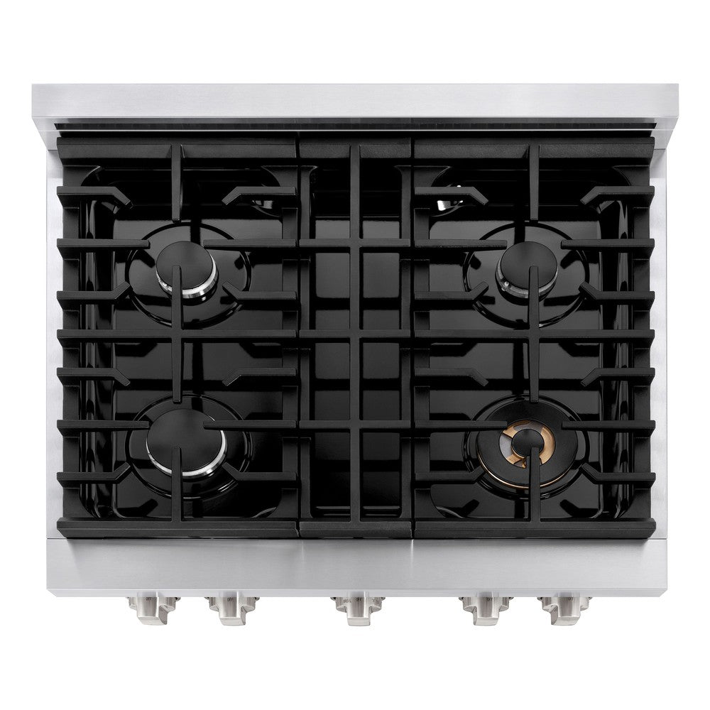 ZLINE Paramount 30-inch range in stainless steel SDR30, from above