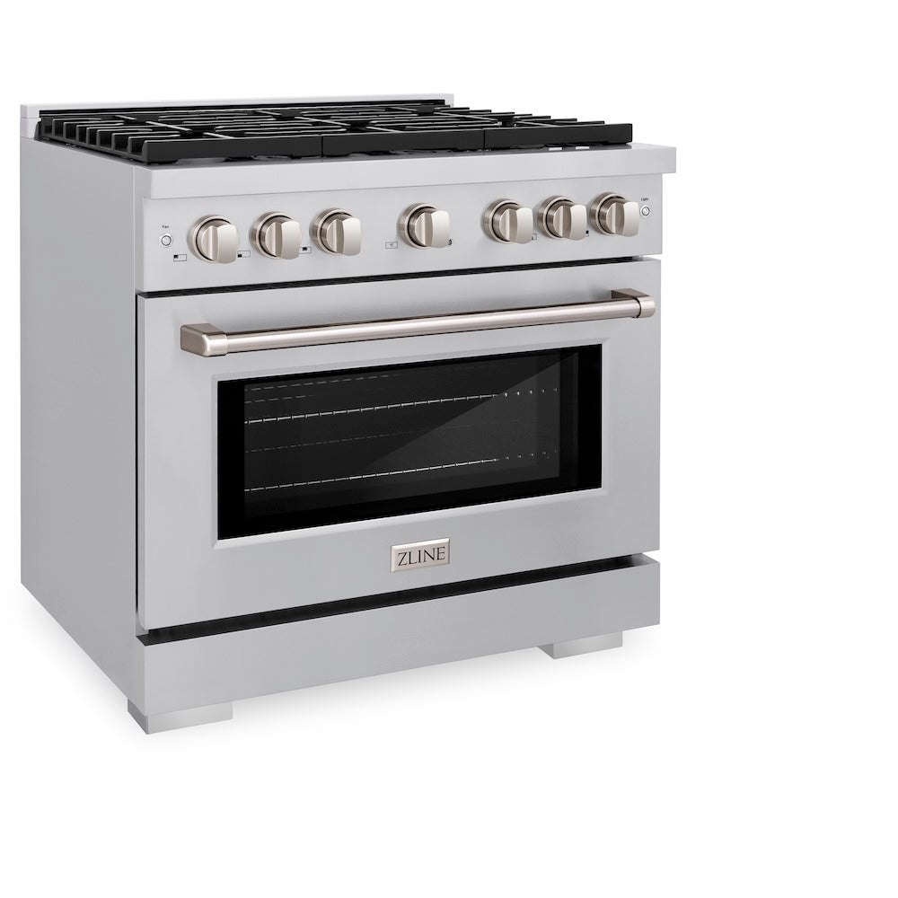 ZLINE Paramount 36-inch range in stainless steel SGR-BR-36, view 5