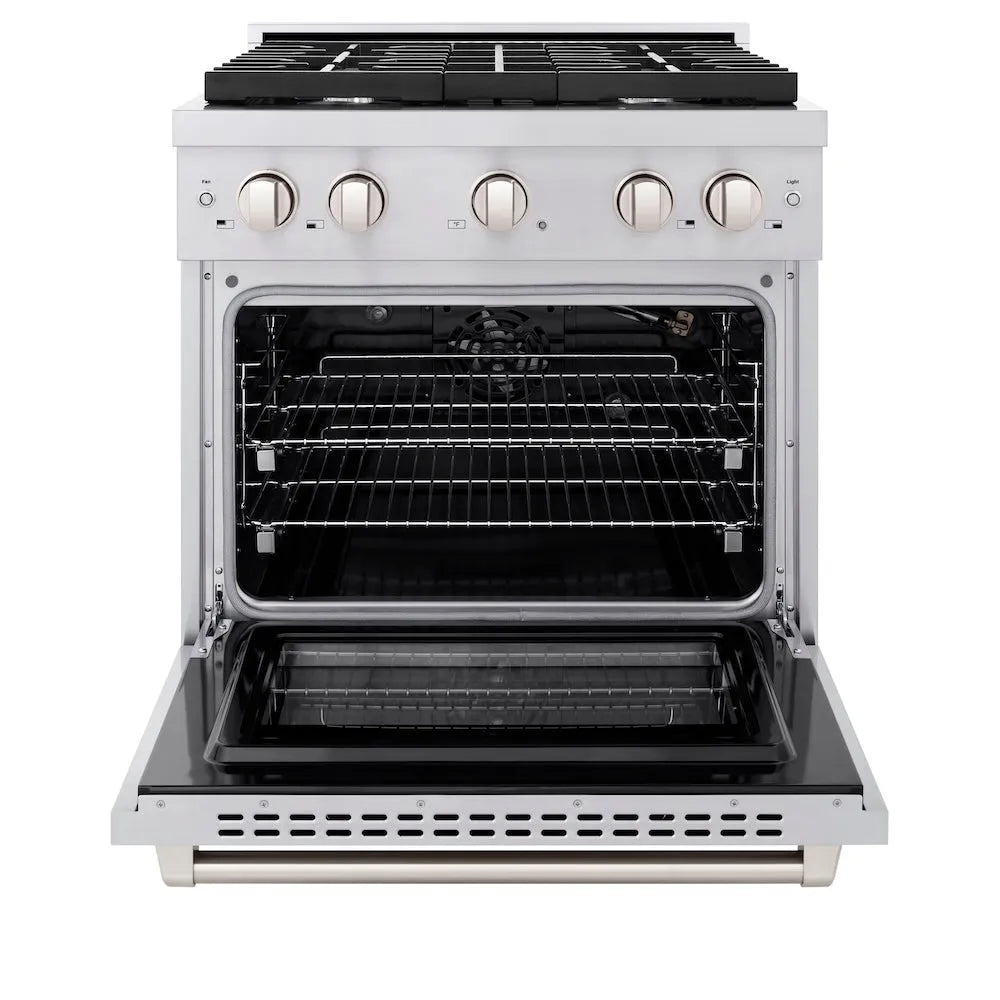 ZLINE Paramount 30-inch gas range SGR30 with oven door open