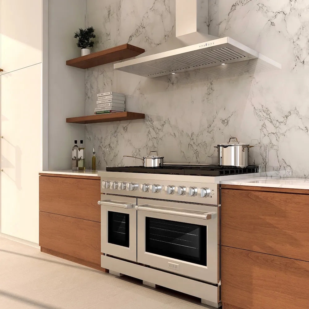 ZLINE Paramount 48-inch gas range SGR48 installed in a kitchen