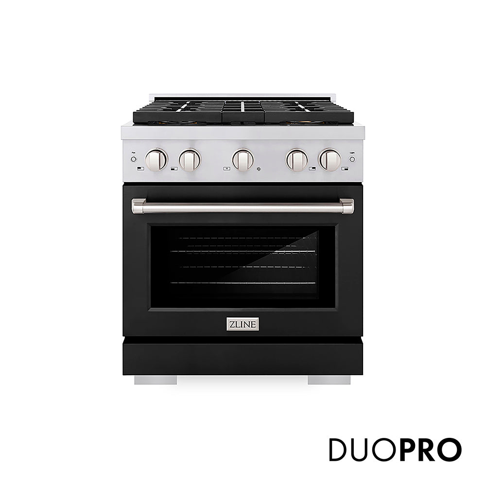 ZLINE Paramount 30-inch range in black matte PSGR-BLM-30