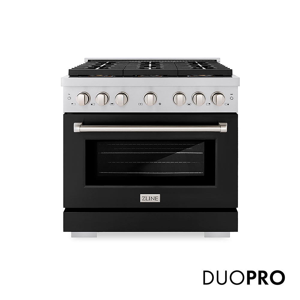ZLINE Paramount 36-inch range in black matte PSGR-BLM-36