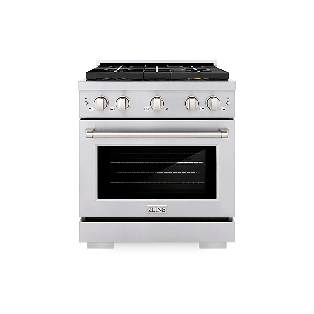 ZLINE Paramount 30-inch range in stainless steel PSGR30, front view