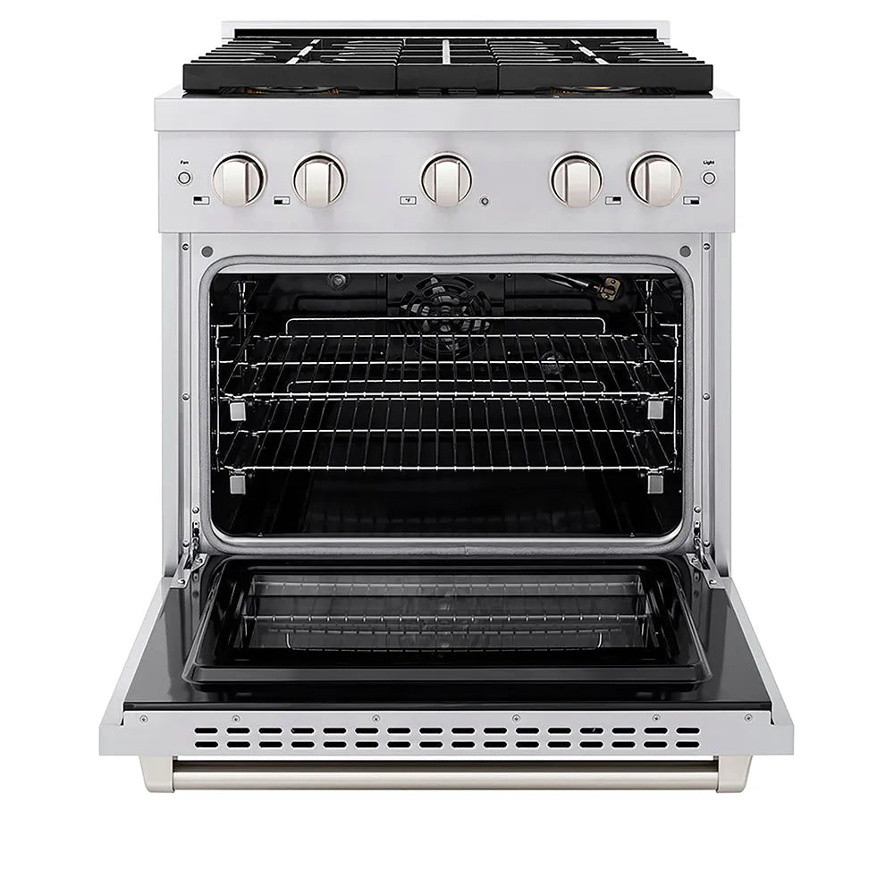 ZLINE Paramount 30-inch range in stainless steel PSGR30, front view