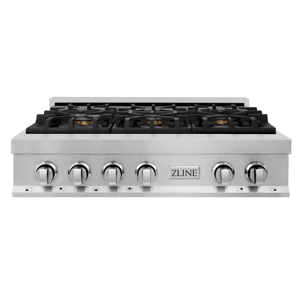 ZLINE Legacy 36-inch rangetop in stainless steel RT-BR-36, front view