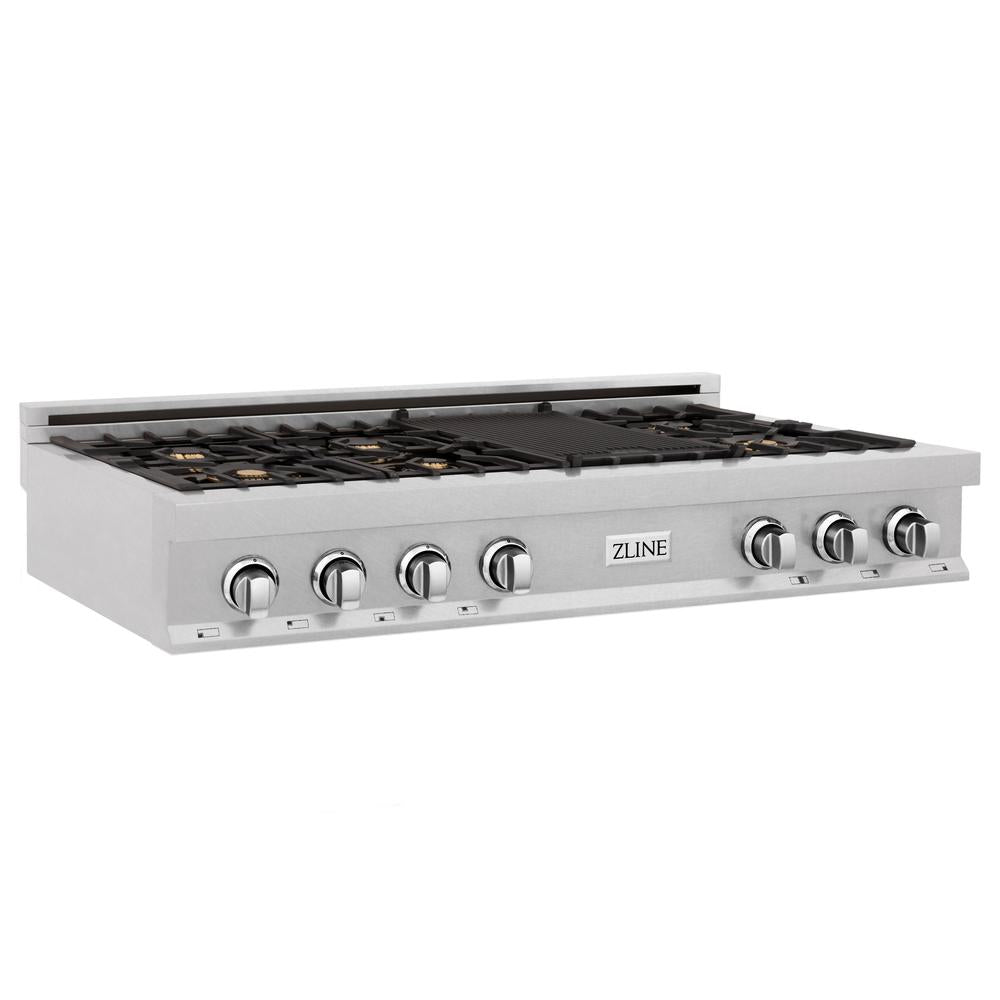 ZLINE Legacy 48-inch rangetop in satin stainless steel RTS-BR-48