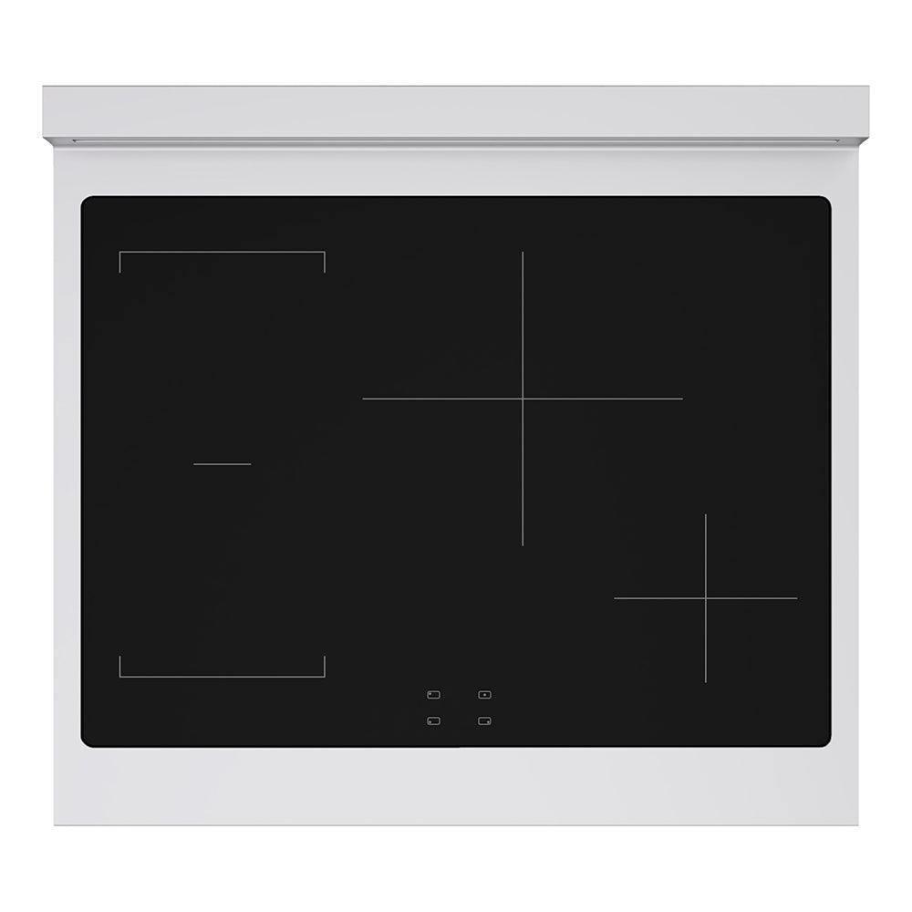 ZLINE Autograph Edition Paramount 30-inch range in stainless steel with white matte door and polished gold accents SINRZ-WM-30-G, from above
