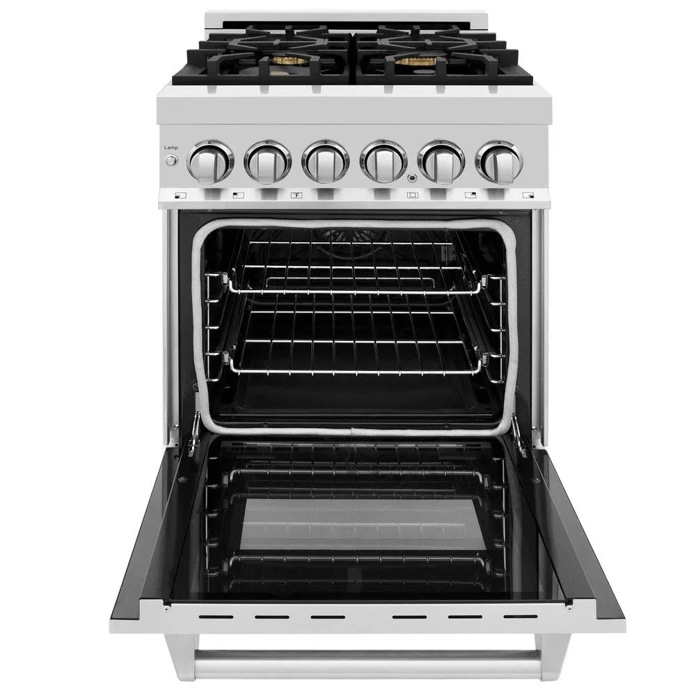 ZLINE Legacy 24-inch range in stainless steel RA-BR-24, front view