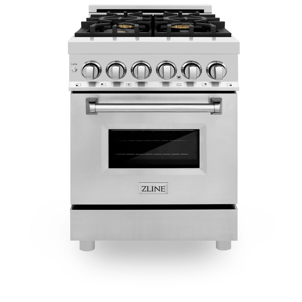 ZLINE Legacy 24-inch range in stainless steel RA-BR-24, front view