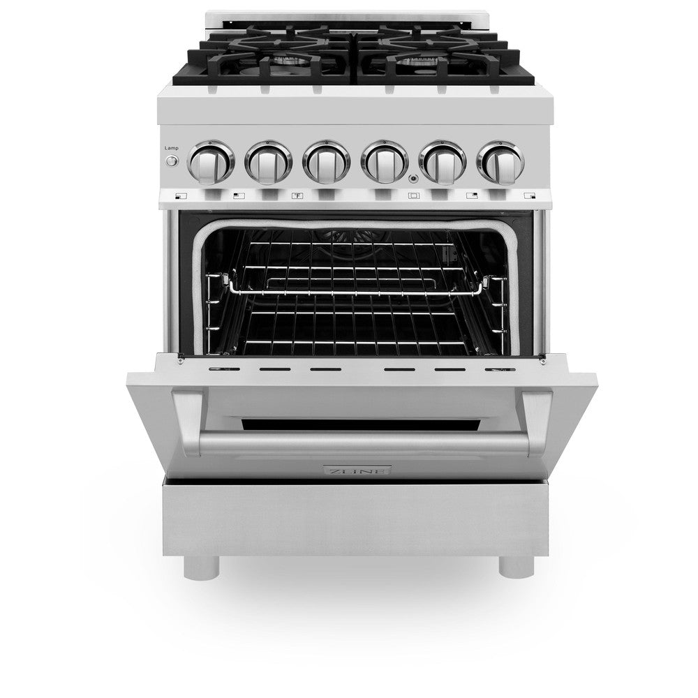 ZLINE Legacy 24-inch range in stainless steel RA24, front view