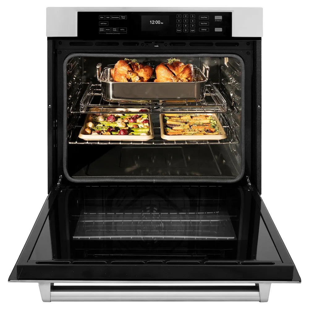 ZLINE Professional 30-inch wall oven in stainless steel WAS-30, front view