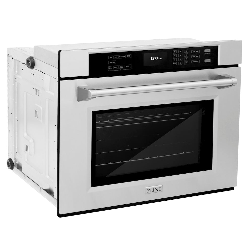 ZLINE Professional 30-inch wall oven in stainless steel WAS-30, side view