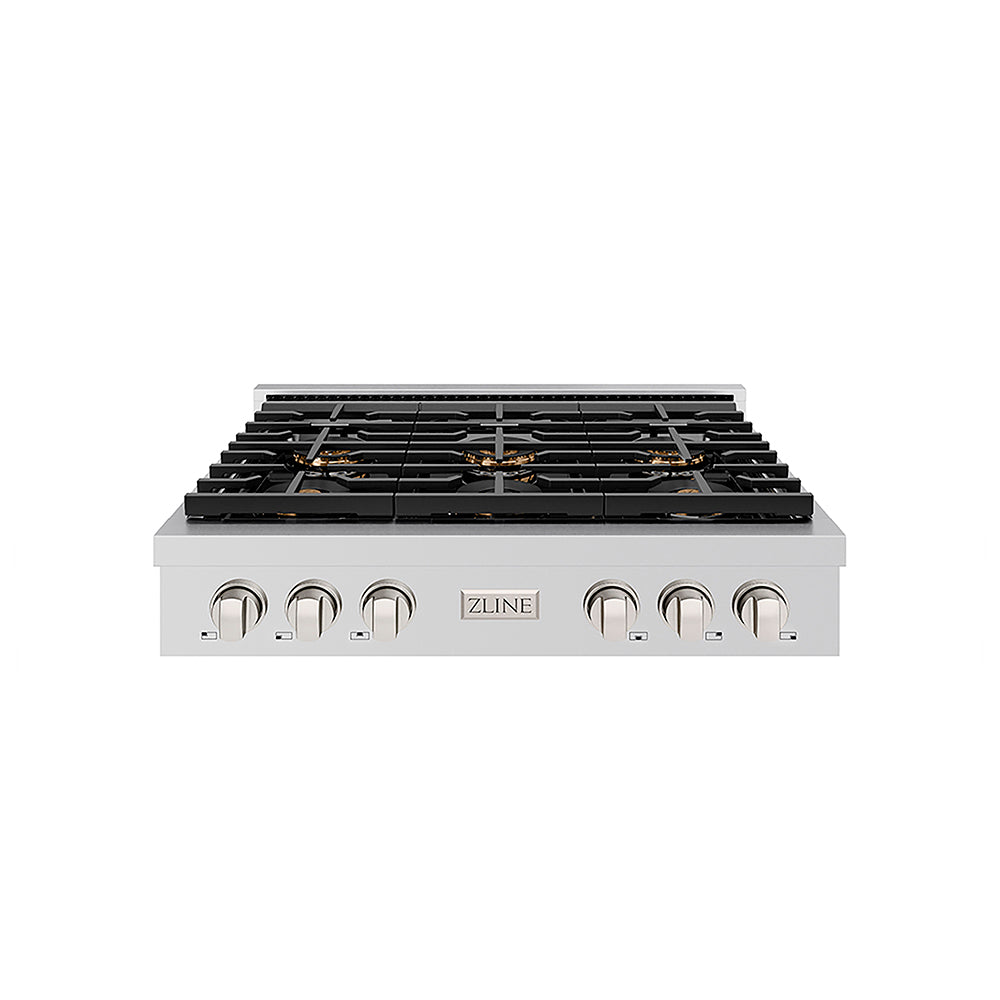 ZLINE Paramount 36-inch rangetop in stainless steel PSRT36, front view