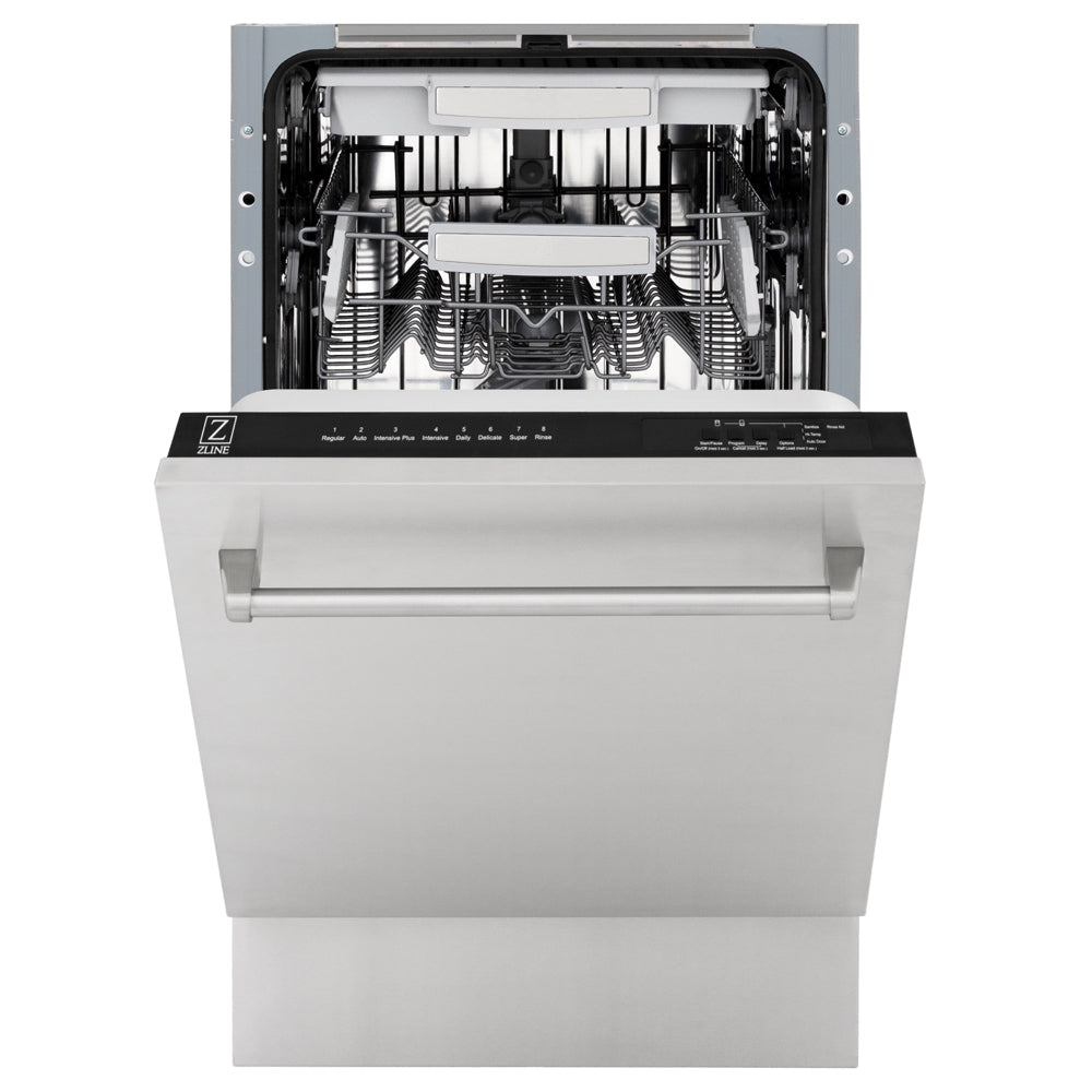 ZLINE Tallac 18-inch dishwasher in stainless steel DWV-304-18, front view