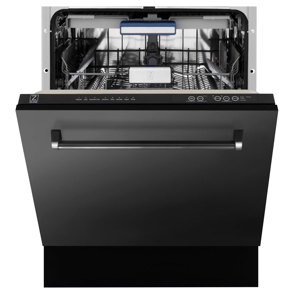 ZLINE Tallac 24-inch dishwasher in black stainless steel DWV-BS-24, front view