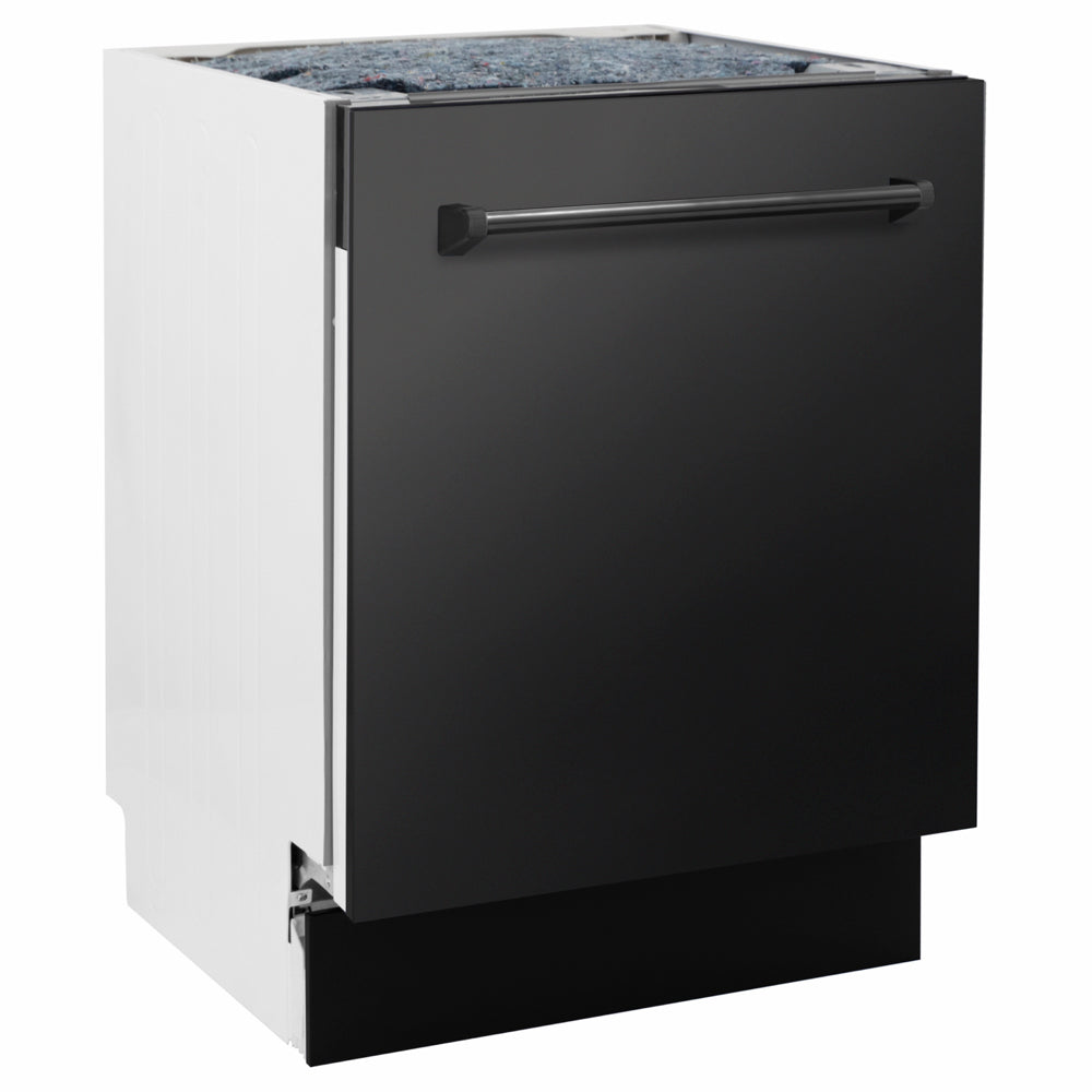 ZLINE Tallac 24-inch dishwasher in black stainless steel DWV-BS-24, side view