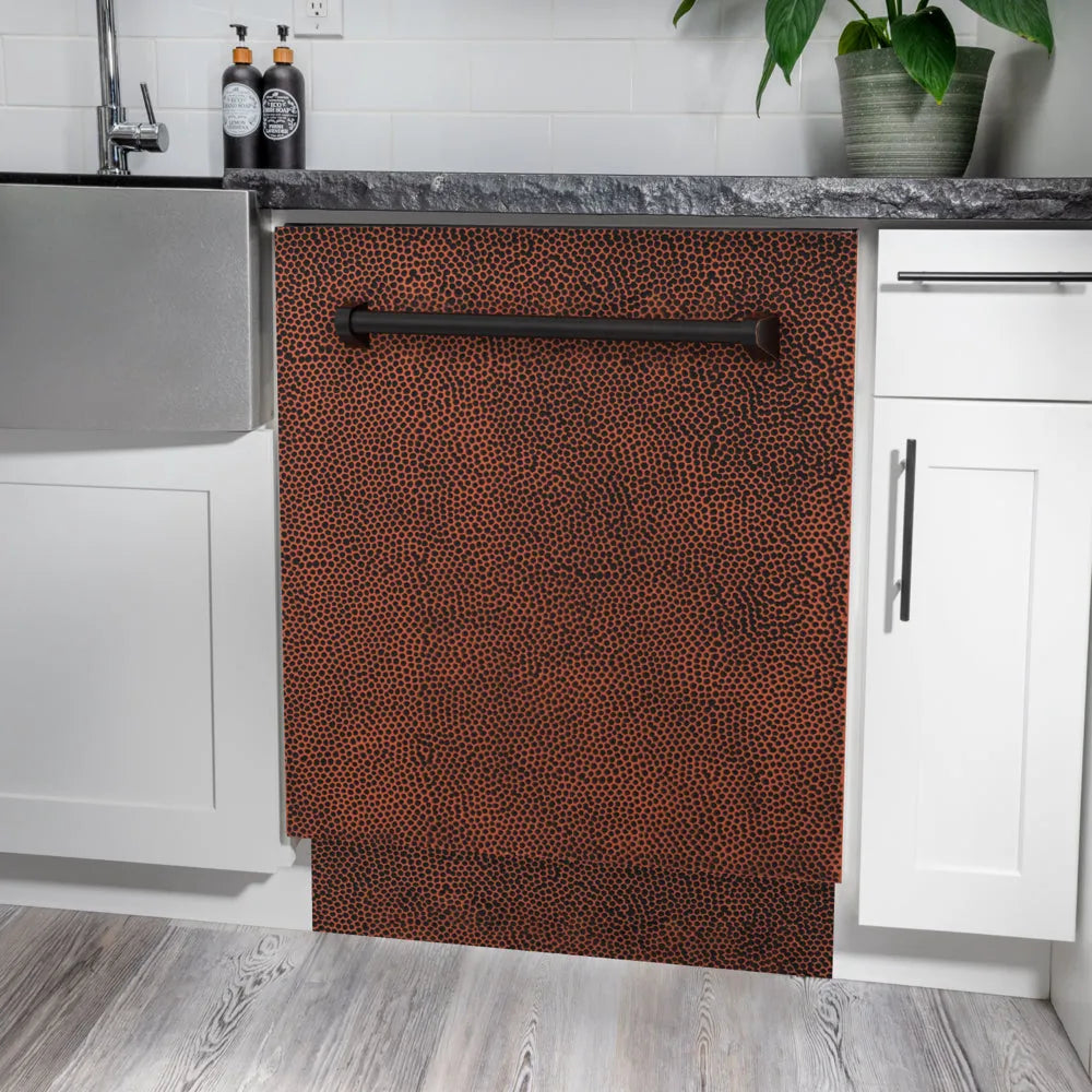 ZLINE Tallac 24-inch dishwasher in hand-hammered copper DWV-HH-24, detail