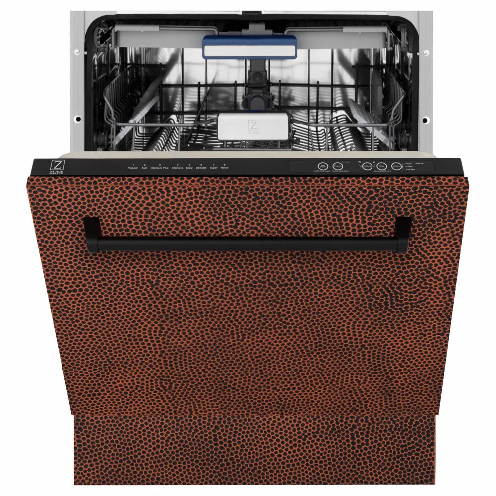 ZLINE Tallac 24-inch dishwasher in hand-hammered copper DWV-HH-24, front view