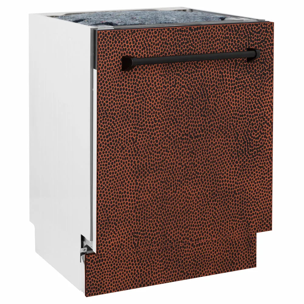 ZLINE Tallac 24-inch dishwasher in hand-hammered copper DWV-HH-24, side view