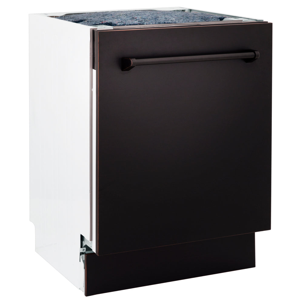 ZLINE Tallac 24-inch dishwasher in oil-rubbed bronze DWV-ORB-24, side view