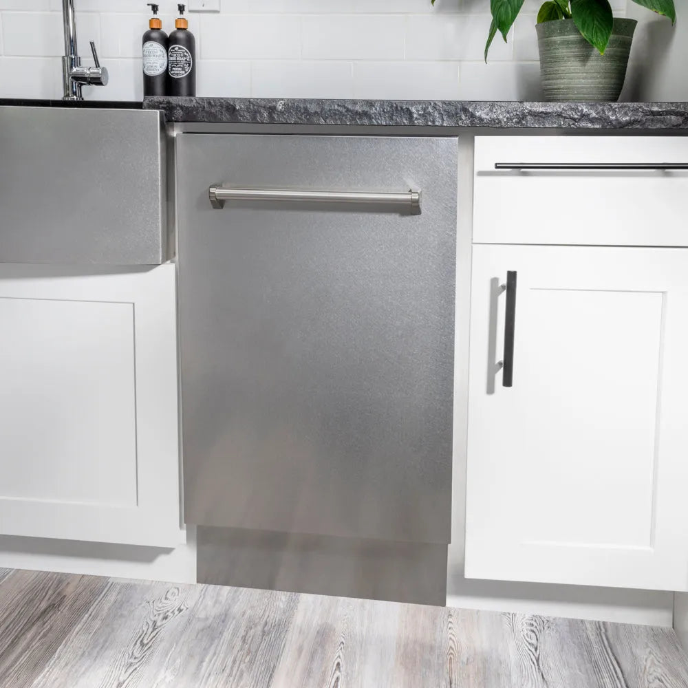 ZLINE Tallac 18-inch dishwasher in satin stainless steel DWV-SN-18, detail